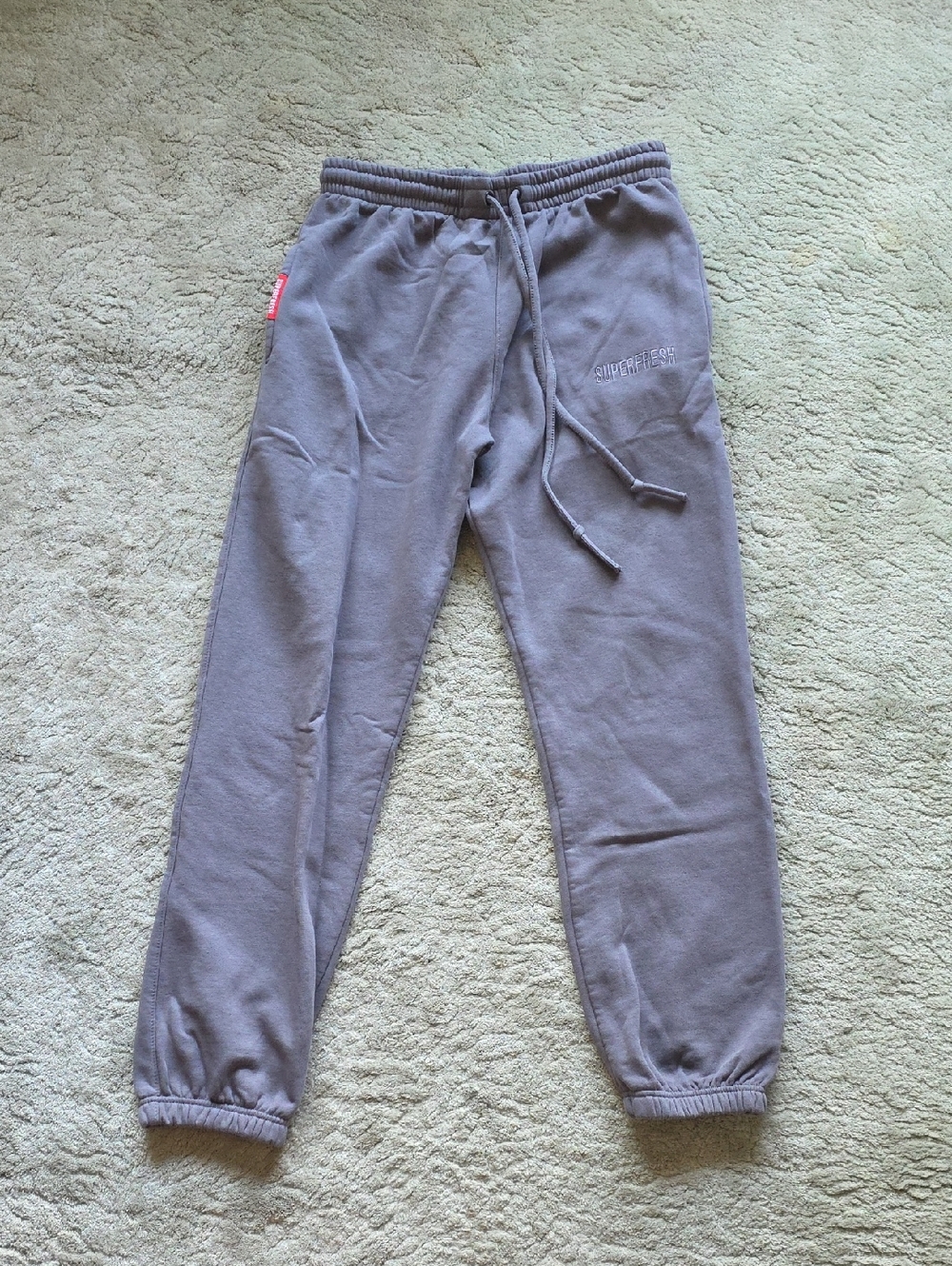 Superfresh Clothing Limited Edition Sweatpants Cuffed Elastic Hem Dark Grey XL
